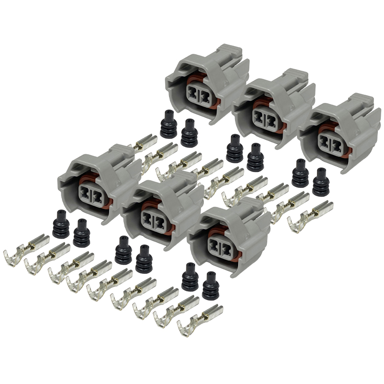 Data Injectors Connector ID2000 / Toyota / Nissan Injector Connector Kit- 6 Cylinder - Rubber ...