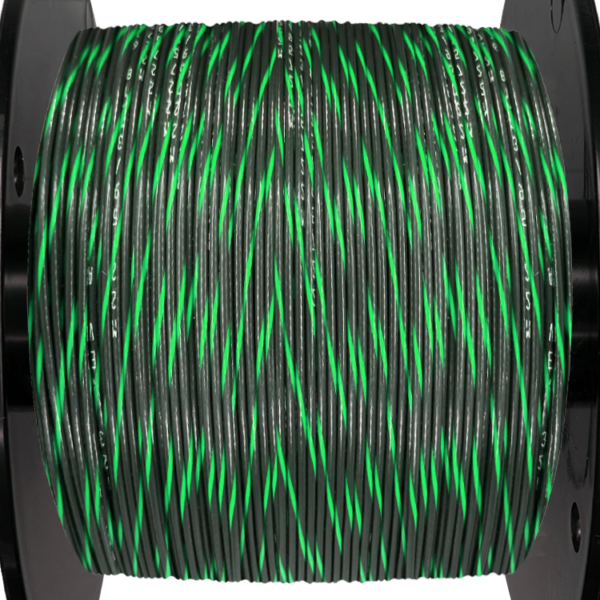 18AWG Wire - Black/Green