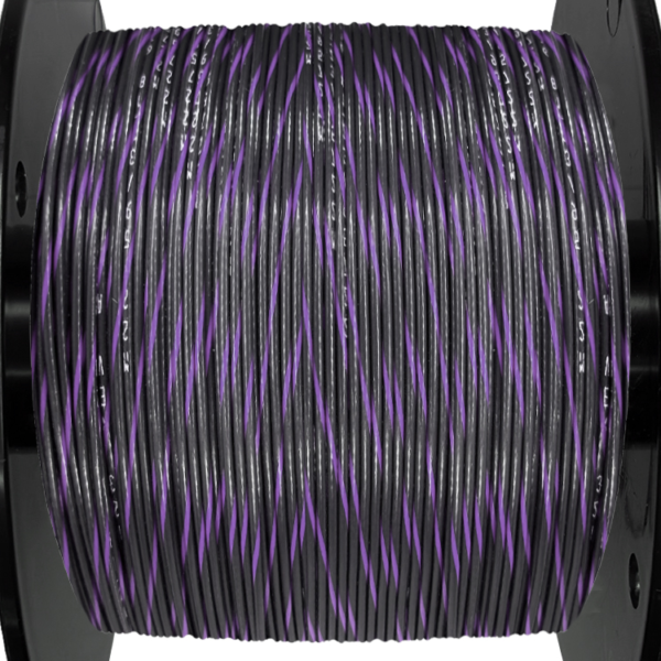 18AWG Wire - Black/Violet