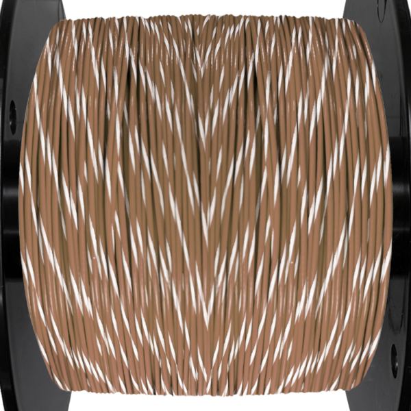 18AWG Wire - Brown/White