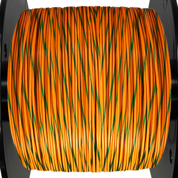 18AWG Wire - Orange/Green