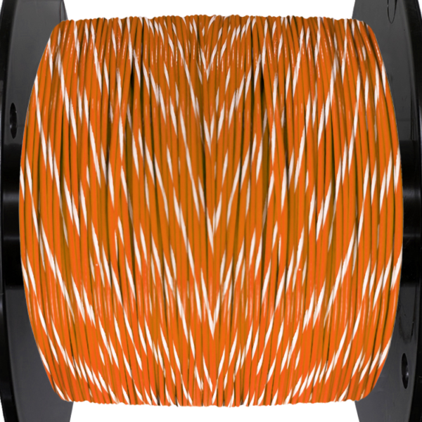 18AWG Wire - Orange/White