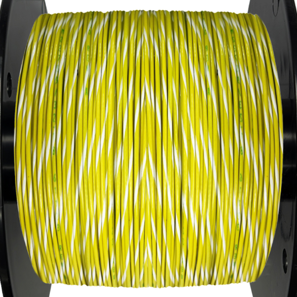 18AWG Wire - Yellow/White