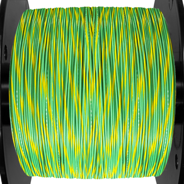 18AWG Wire - Green/Yellow