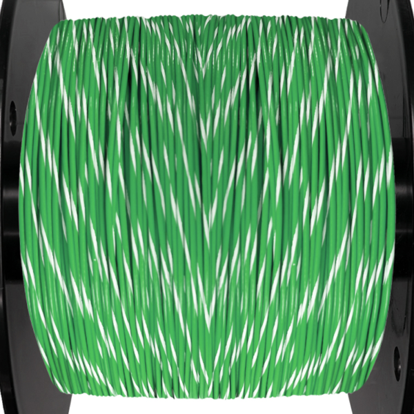 18AWG Wire - Green/White