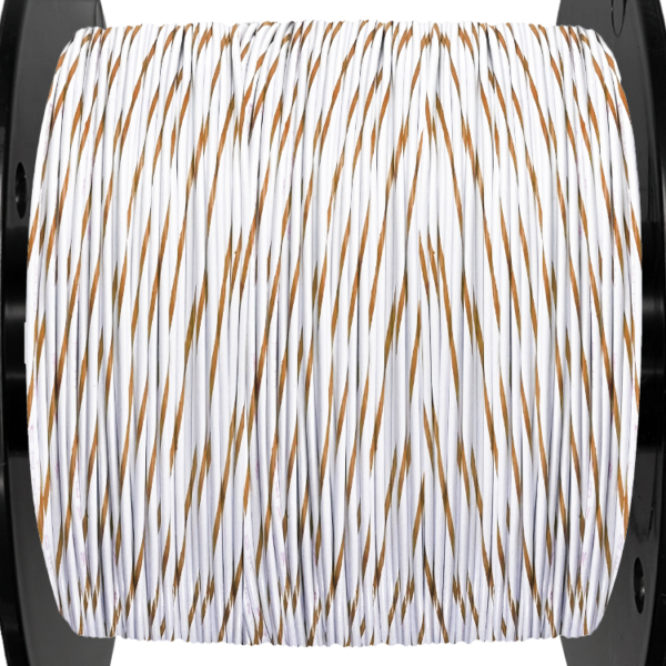 18AWG Wire - White/Brown