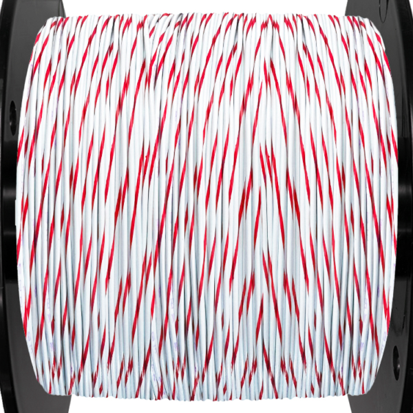 18AWG Wire - White/Red
