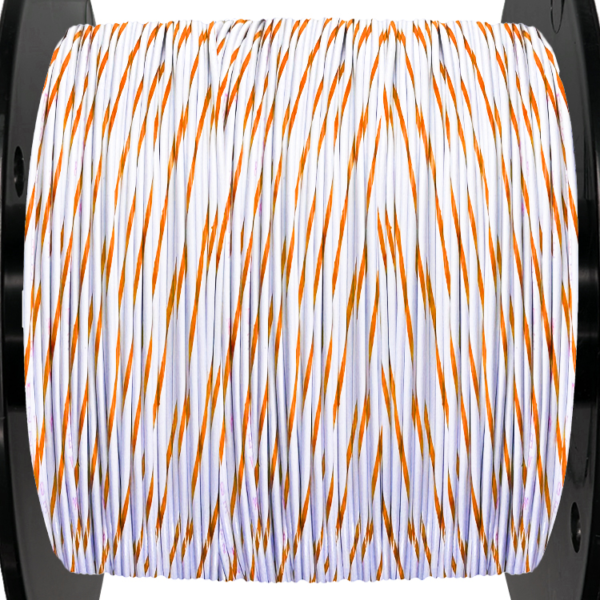 18AWG Wire - White/Orange